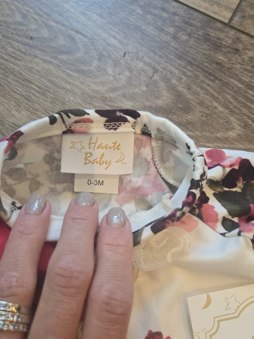 Floral White and Pink Baby Bottoms Set with Headband